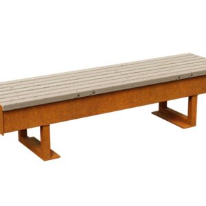 City/garden bench Corten GORDO 4 - 180x50x46 cm