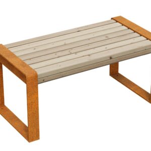 City/garden bench Corten MARCO 2 - 100x50x46 cm