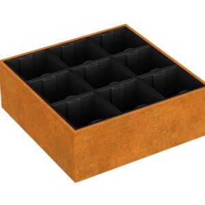 Steel planter Corten DEPO MINI IDE 4 - 95x95x35 cm